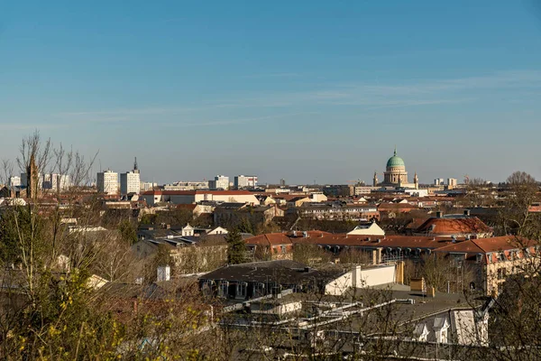 A cityscape of Potdsam with a view to the Nikolai church — Stock Photo, Image