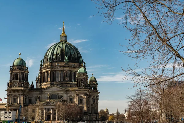 La catedral de Berlín con un árbol a un lado — Foto de Stock