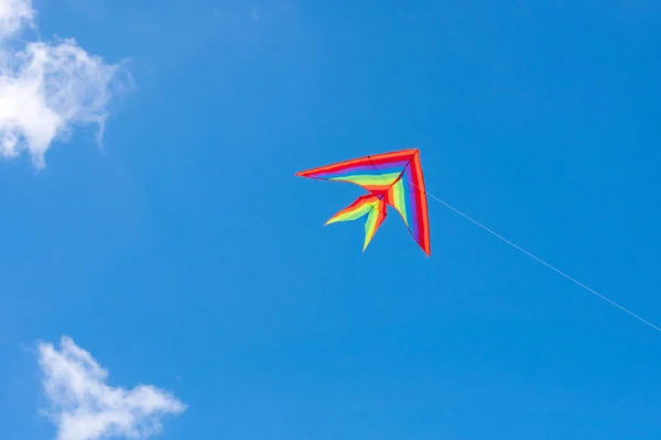 Flying kite in the sky