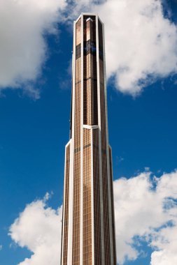 Mercury kule gökyüzüne karşı. Moscow, Rusya Federasyonu