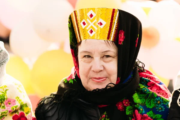 Woman in national dress. Gomel, Belarus — Stock Photo, Image