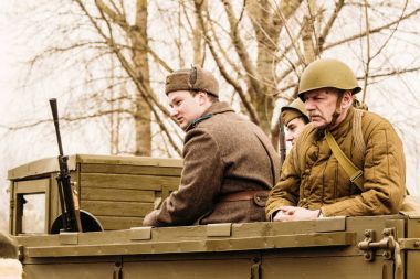 Bir eski Kızıl Ordu askeri bir kamyon. Gomel, Beyaz Rusya