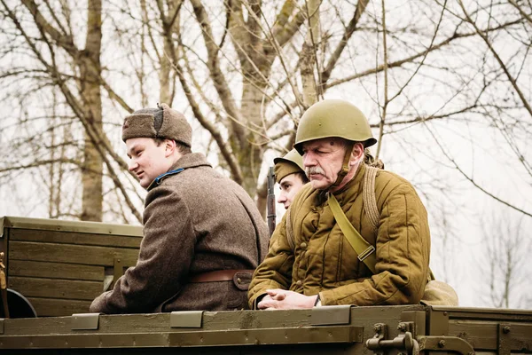 Old Soviet soldier. Gomel, Belarus — Stock Photo, Image