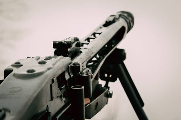 German machine gun mg-42 close-up