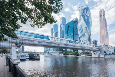 Yaz şehir manzarası Moscow city