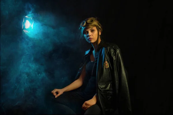 Renkli portre havacı