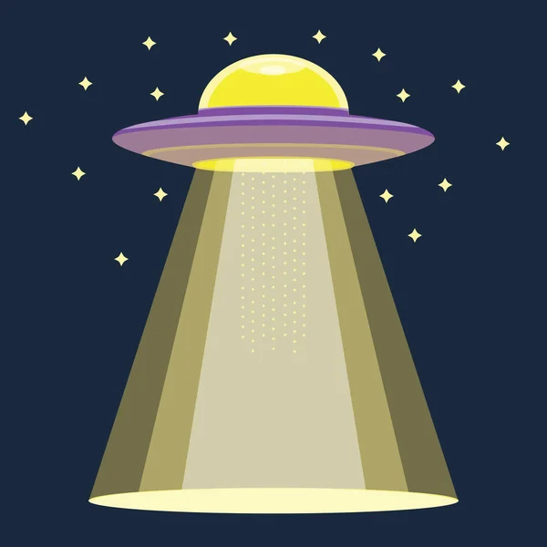 Extraterrestres UFO gravedad luz — Vector de stock