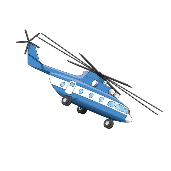Helikopter na białym tle — Wektor stockowy