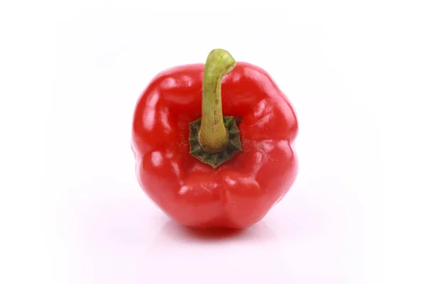 Červená paprika izolované na bílém pozadí. — Stock fotografie