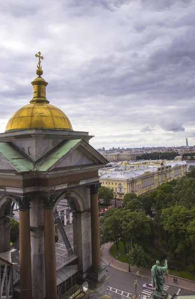 Vista Ciudad San Petersburgo Desde Columnata San Isaac Rusia — Foto de Stock