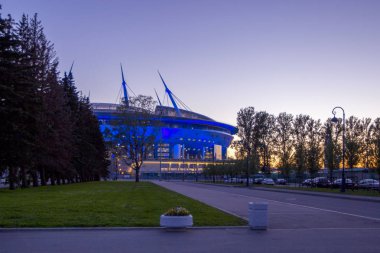 St. Petersburg, Rusya - 14 Ağustos 2017: Yeni stadyum 