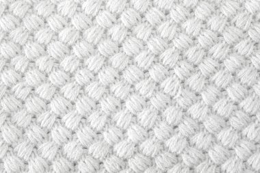 Heathered iplik dokulu arka plan beyaz örme kumaş yapılmış