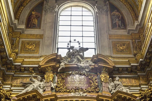 Rome Italie Juin 2014 Intérieur Église Avec Des Sculptures Anges — Photo