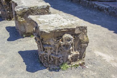 Harap şehir Pompei, Pompei, Naples, İtalya antik bir sütundan bir parçası.