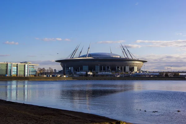 Saint Petersburg Rusia Abril 2018 Vista Desde Río Neva Golfo — Foto de Stock