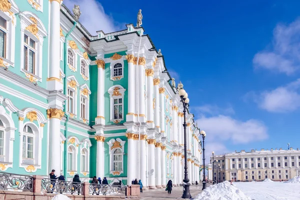 Winter Palace Building Hermitage Museum Palace Square Frosty Snow Winter — стокове фото