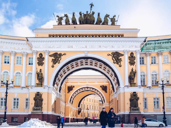 Санкт Петербург Росія Березня 2018 Вид Арку Генерального Штабу Палацовій — стокове фото