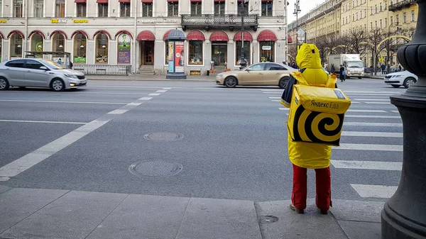 Санкт Петербург Росія Листопада 2019 Доставка Сервіс Компанії Яндекс Харчовий — стокове фото