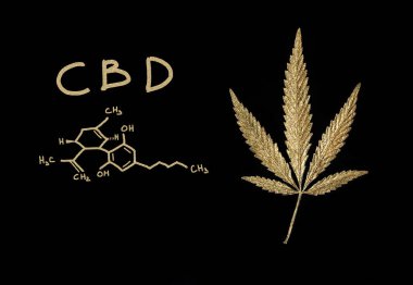 Beş parmaklı altın yaprak kenevir, Blac üzerinde marihuana.