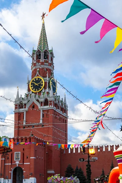 Moskova Rusya Şubat 2020 Moskova Kremlin Ile Spassky Kulesi Kızıl — Stok fotoğraf