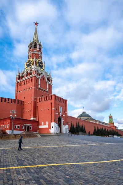 Moscú Rusia Febrero 2020 Kremlin Moscú Con Torre Spassky Centro — Foto de Stock