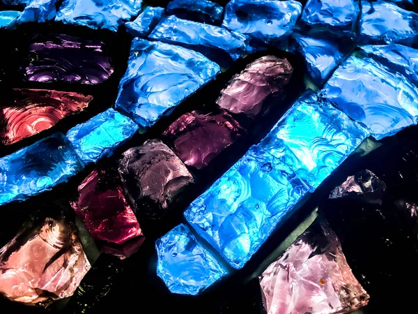 stock image Colorful mosaic made of glass bricks