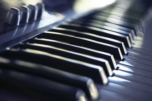 Szintetizátor Billentyűzet Zongora Billentyűzet — Stock Fotó