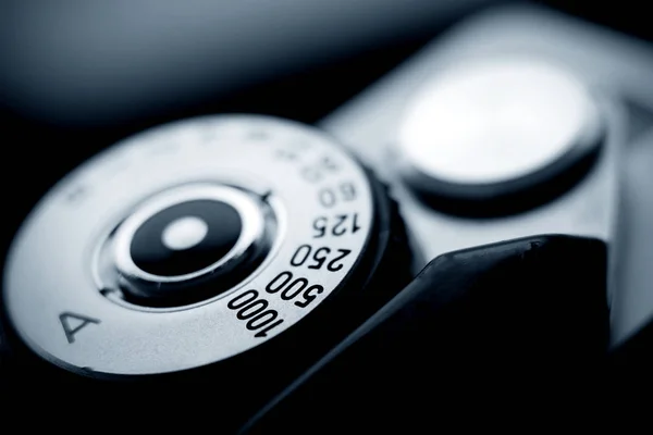 Bovenaanzicht Van 35Mm Filmcamera Sluitersnelheidscoëfficiënt — Stockfoto