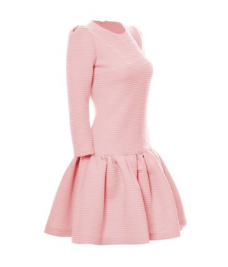 pembe elbise beyaz zemin üzerine izole