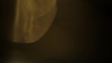 Sıcak hareketli ışık darbeleri ve yanıyor. Gerçek mercek parlaması ve hafif sızıntı.