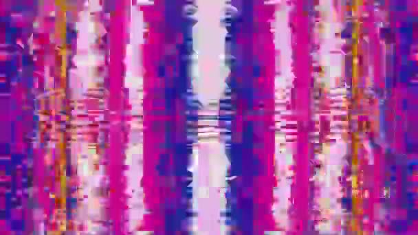 Digital irisierender Gradient glühende Textur, verträumtes 80er-Jahre-Feeling. — Stockvideo