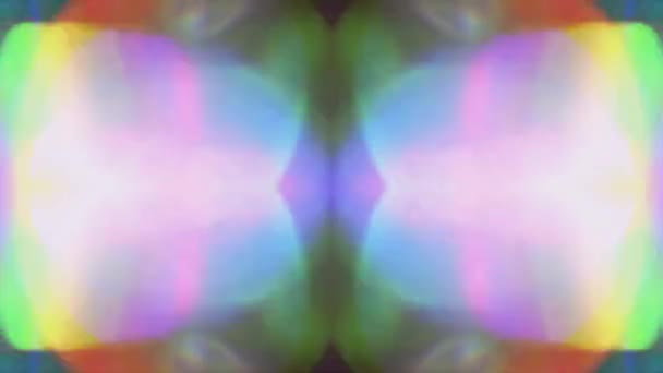 Mirrored Digital psychedelic futuristic futuristic iridescent background. — Stock Video