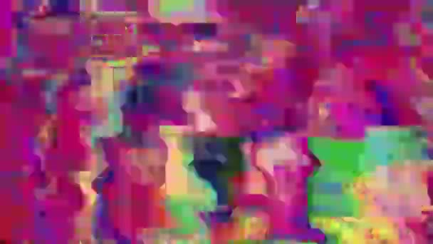 Vibrující psychedelický neonový sci-fi iridescentní kaleidoskop. — Stock video