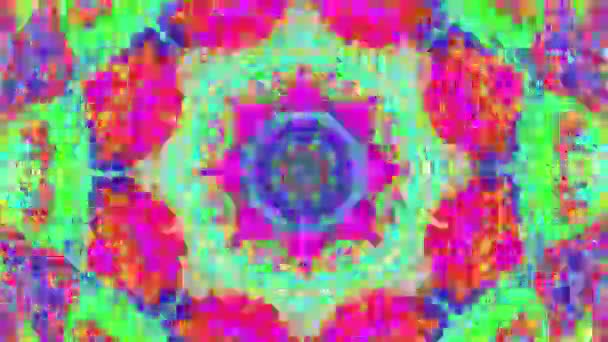 Abstraktní psychedelický futuristický cyberpunk iridescent pozadí. — Stock video