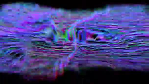 Texture luminosa olografica iridescente digitale, spirito sognante degli anni '90 . — Video Stock