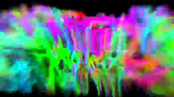 Abstrakt regnbåge levande lysande bakgrund, utomjordiska åttiotalet anda. Sömlös video. — Stockvideo