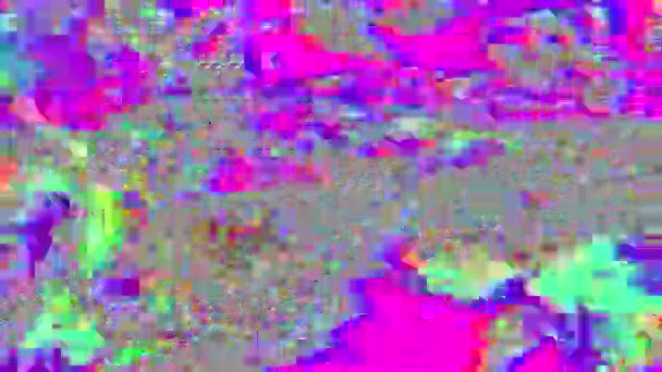 Corrupted error data glittering background. Vhs imitation for any kind of project. — Stock Video