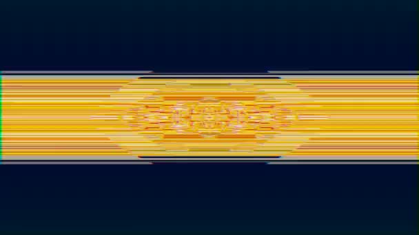 Абстрактный многоцветный голографический светящийся фон, концептуальные восьмидесятые бесшовные кадры . — стоковое видео
