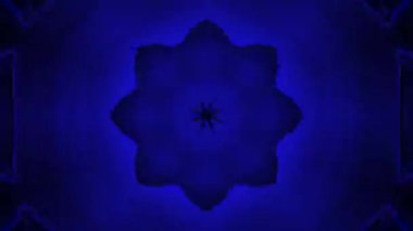 Psikedelik mavi nostaljik ışıldayan kaleydoskop.