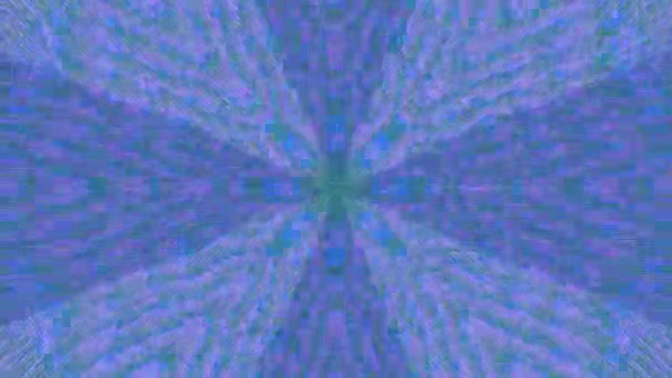 Caleidoscopio digital azulado parpadeante o túnel para uso creativo en su proyecto . — Vídeos de Stock