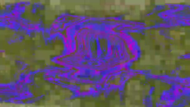 Разноцветный психоделический динамический голографический фон киберпанка. — стоковое видео