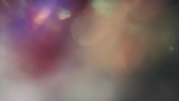 サイバーパンクの芸術的な光の変換.豪華な鮮やかなグレア、背景、光漏れ. — ストック動画