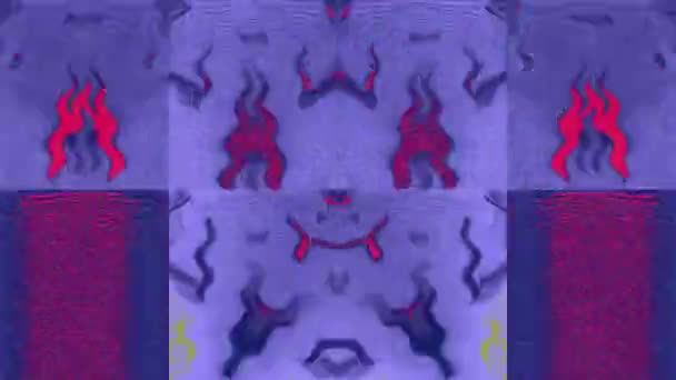 Vibrant data error neon cyberpunk glittering kaleidocopic background. — Stock video