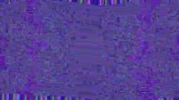 Veelkleurige slechte tv-achtergrond, glitch imitatie voor uw project. — Stockvideo