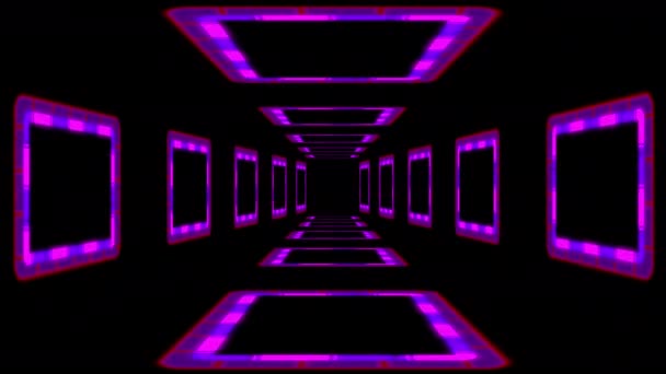 Arcobaleno digitale neon texture luminosa, sognante umore anni ottanta. Buon per tutti. Video infinito . — Video Stock