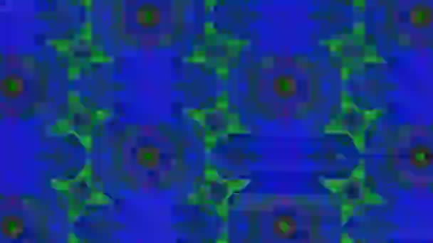 活気のあるデータエラー幾何学的なSFホログラフィック背景。古い破損したコンピュータの模倣. — ストック動画