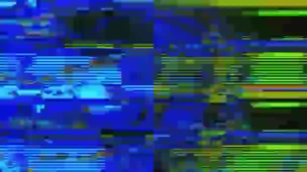 Digitale iriserende heldere textuur, buitenaardse 80s spirit. Oneindige elementen. — Stockvideo