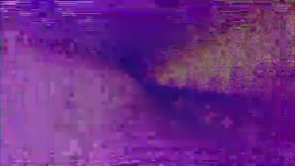 Surreal schillernder neonglänzender Hintergrund, konzeptuelle Achtzigerjahre-Stimmung. Endloses Video. — Stockvideo