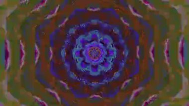 Soyut spektral doku. Siberpunk kaleydoskop. Karanlık uzayda ışıklar parlıyor. 4k Prores.