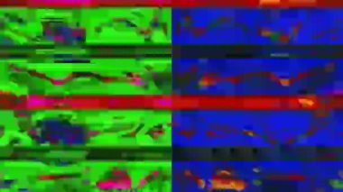 Gerçeküstü rengarenk, parlak arka plan, 80 'lerin fütürist havası. Kusursuz video.